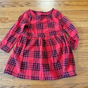 Cat & Jack Plaid Red and Black Dress